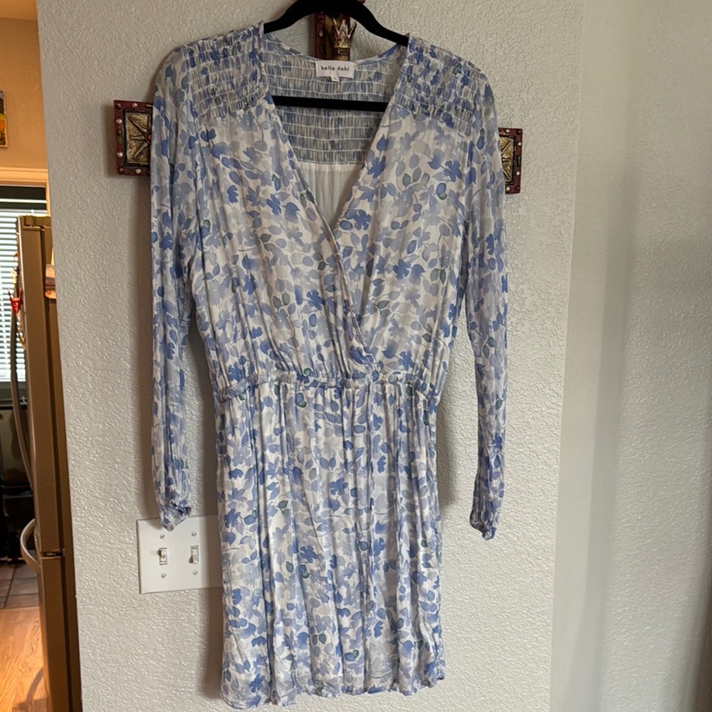 Bella Dahl Blue and White Wrap dress